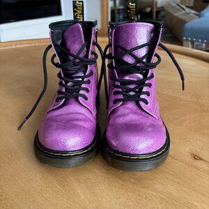 Girl Boots, Dr Martens 1460 Glitter J, Juniors US Size 3 (Doc Martens)